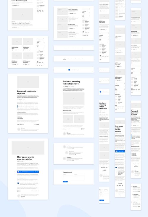 低保真产品交互原型线框模块组件kit在手机网页端UI设计中的应用与网站开发实践
